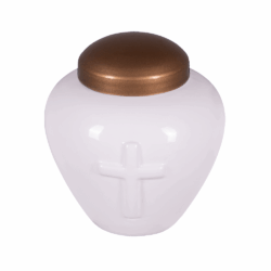 Mini kríž biela bronz